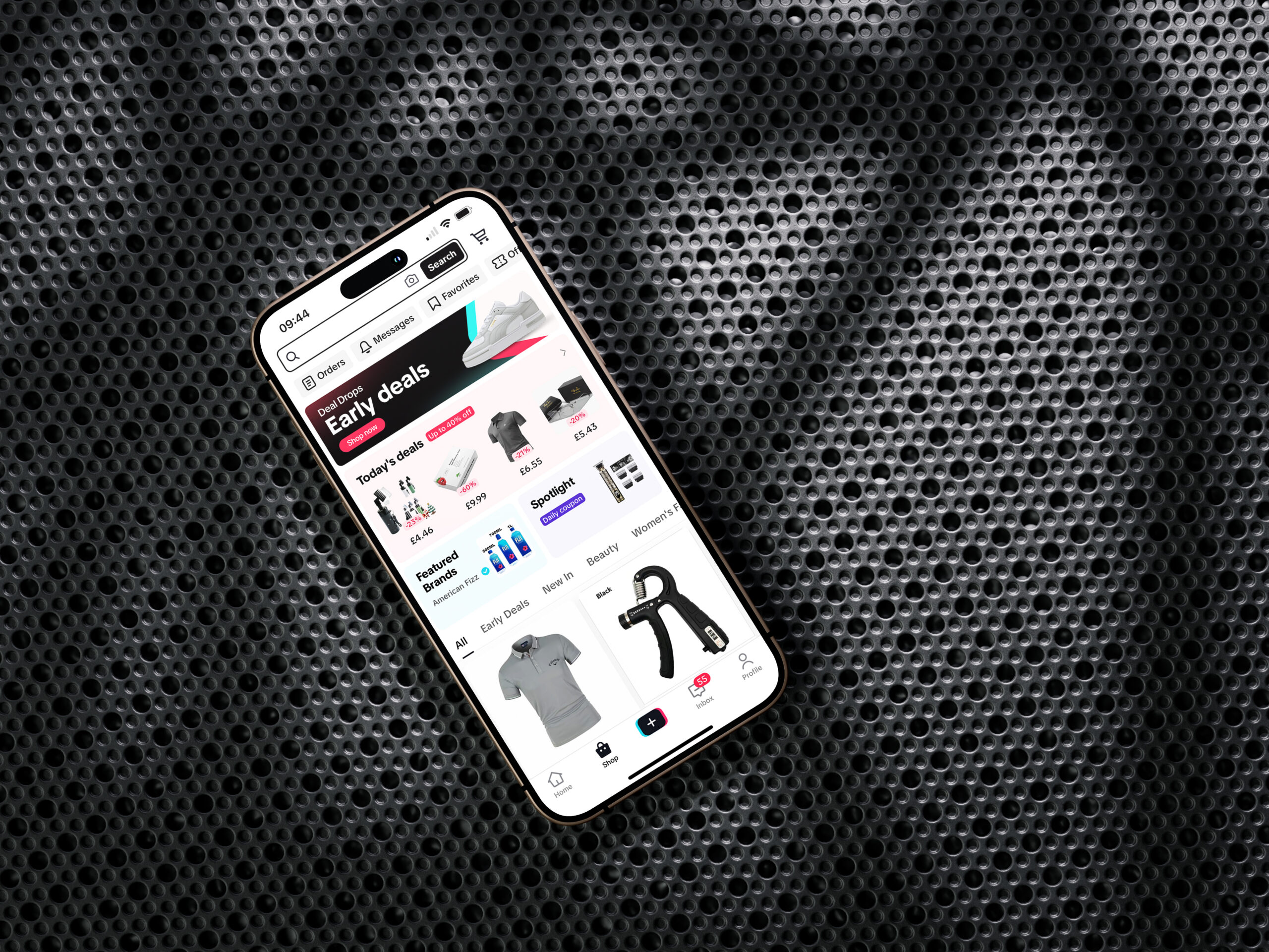 The TikTok Shop Homepage on a Mobile Phone